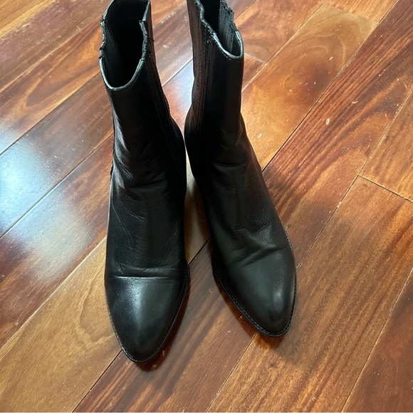 Alexander Wang Anouck Boot Black and Yellow Gold Metal Size 39.5 - Picture 11 of 15